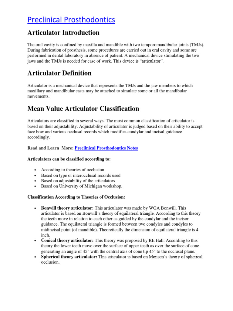 Why Is It Called Mean Value Articulator