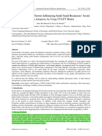 The Examination of Factors Influencing Saudi Small Businesses' Social Media Adoption, by Using UTAUT Model