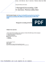 Test Bank For Managerial Accounting 12th Edition Ray H Garrison Theresa Libby Alan Webb