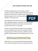 Reverse Thinking: A Creative Strategy | PDF | Thought | Goal