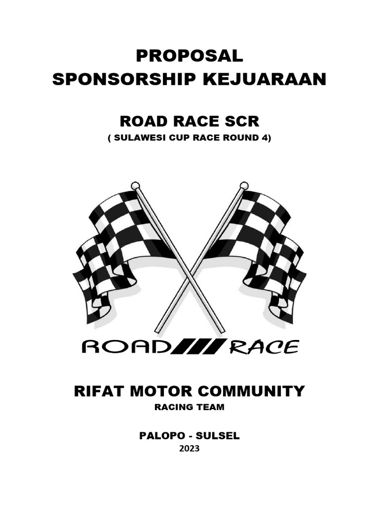 Proposal Sponsorship Kejuaraan Road Race | PDF