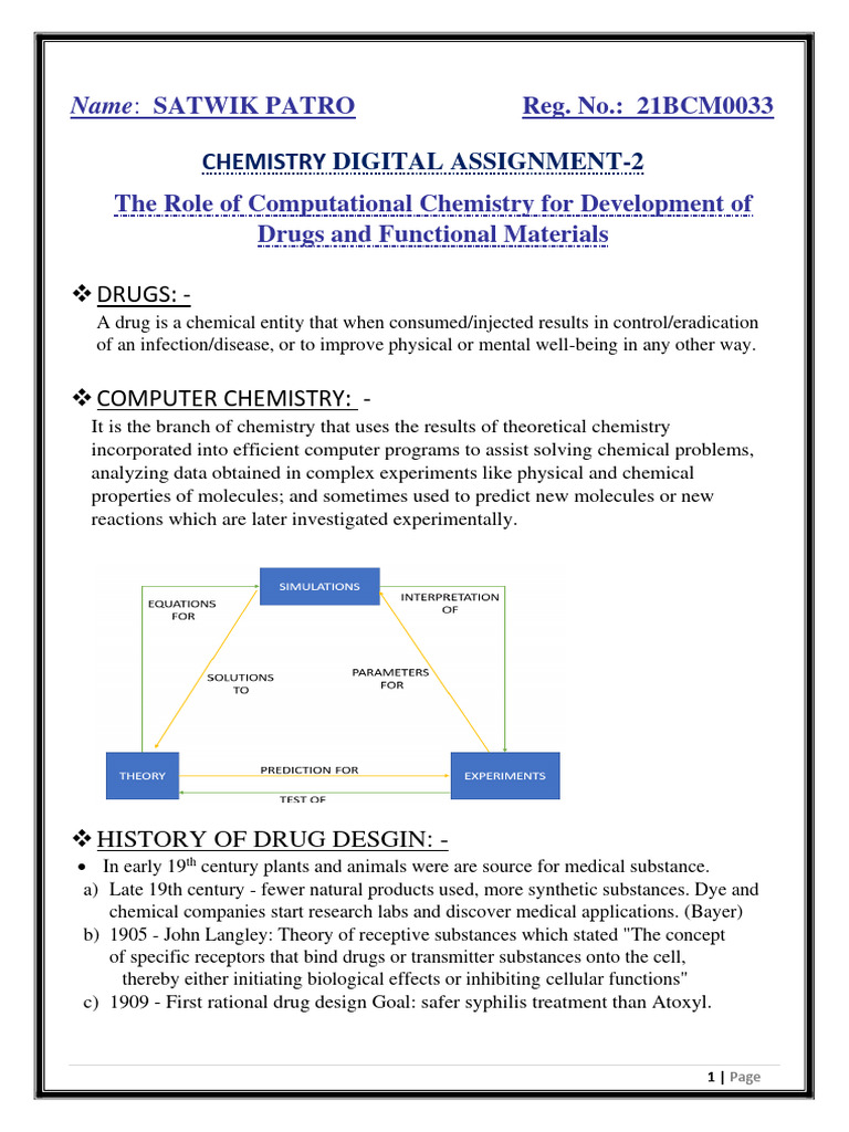 Computational Chemistry in Drug Design | PDF