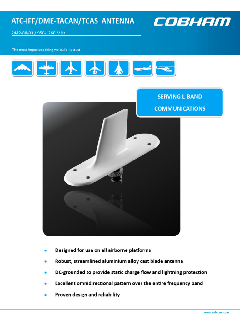 With dimensionATCDMEDataSheet PDF Antenna (Radio) Electrical
