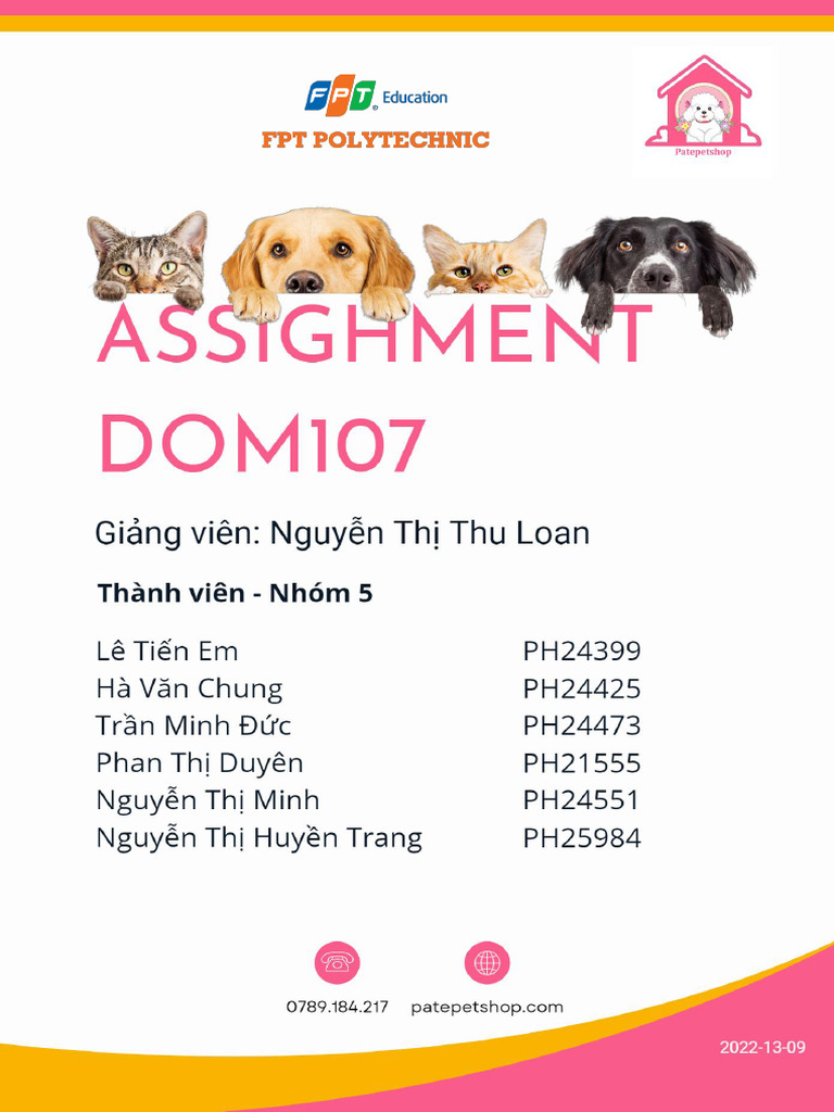 Assignment 1 Nhóm 5 Ec17323 Dom107 Pdf