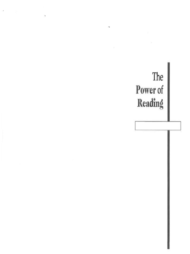 The Power Of Reading Pdf