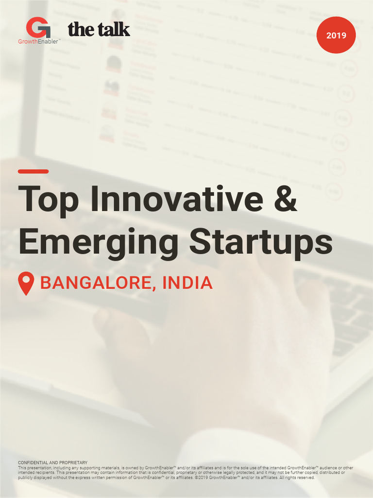 Top Innovative & Emerging Startups Report | PDF | Small Business ...