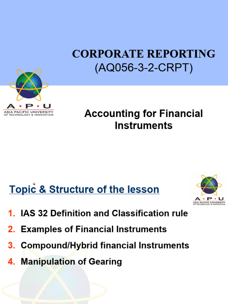 Chapter 7 Acctg For Financial Instruments | PDF | Equity (Finance ...