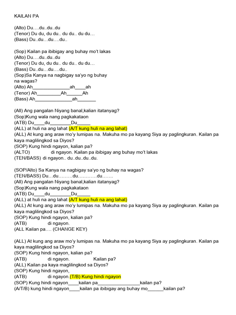 Kailan Pa | PDF