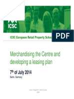 Merchandising The Centre and Developing The Leasing Plan