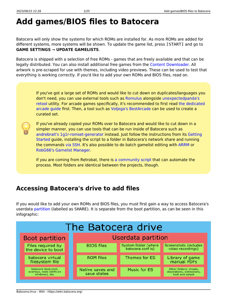 Adding Bios To Batocera Rom