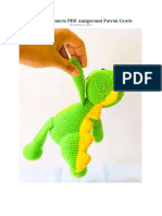 Lindo Dinosaurio PDF Amigurumi Patron Gratis