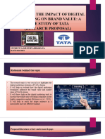 Exploring The Impact of Digital Marketing On Brand Value: A Case Study of Tata (Research Proposal)