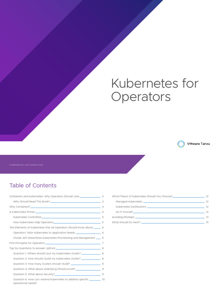 Kubernetes for Operators Guide | PDF