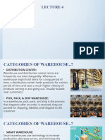 Warehouse & Storage Techniques - Lecture 4