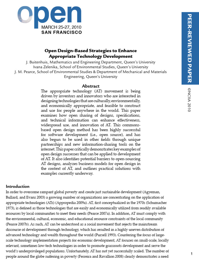 Open design based strategies to enhance pdf