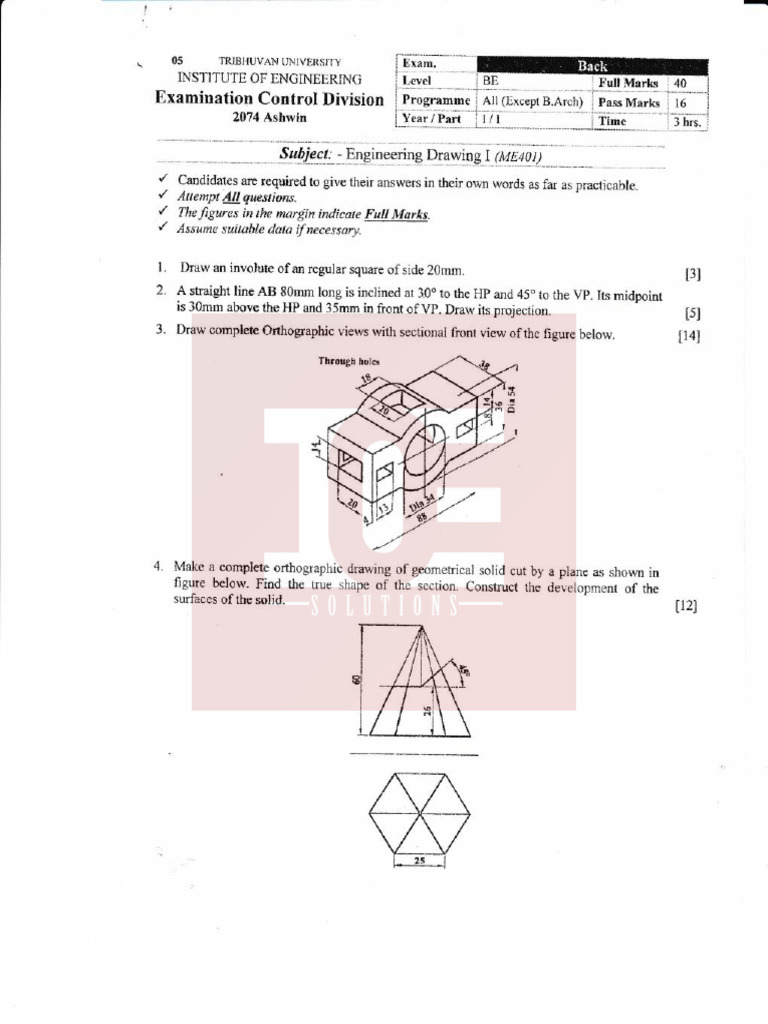 Engineering Drawing I - Compressed | PDF