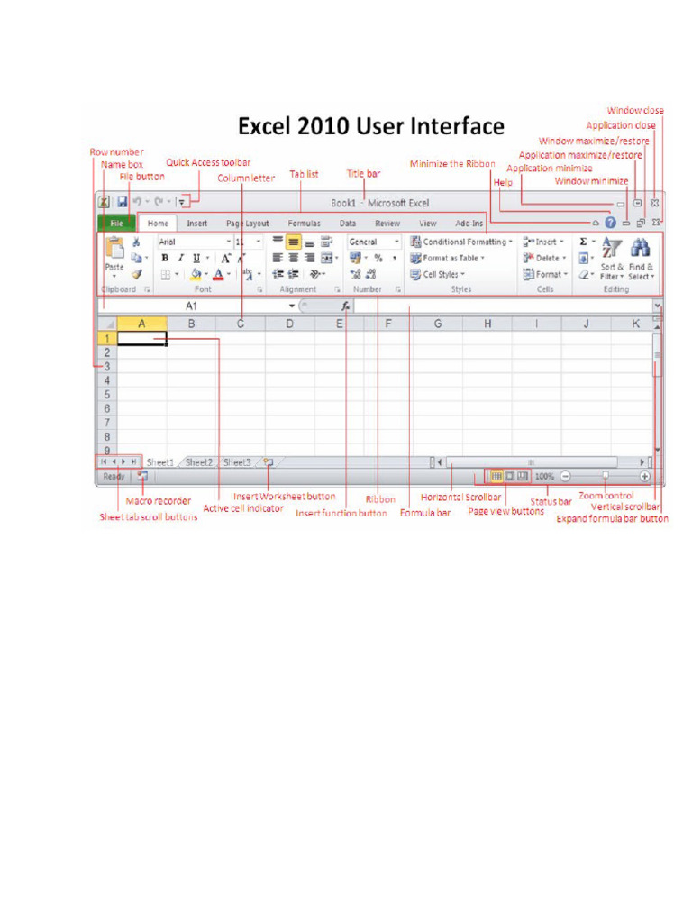 Excel 2010 User Interface | PDF | Microsoft Excel | Window (Computing)