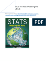 Solutions Manual For Stats Modeling The World 4th by Bock 0133864987
