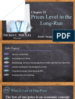 Nicko C. Noceja Chapter 21-Prices Level in The Long Run
