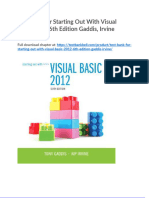 Test Bank For Starting Out With Visual Basic 2012 6th Edition Gaddis Irvine