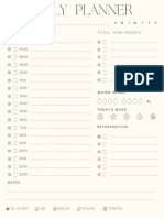 Simple and Minimal Printable Productivity Planner