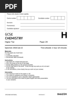 8462 2H QP Chemistry Specimen (Set 2) v1.0