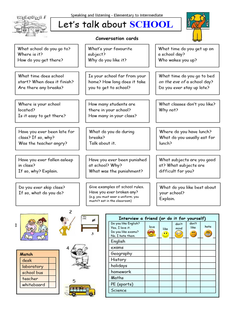 TOPICS TO TALK ABOUT WITH ELEMENTARY STUDENTS visual data 3