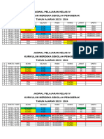 Jadwal Pelajaran Kelas Iv