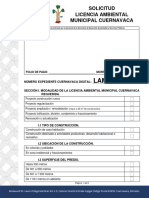 Licencia Ambiental Municipal Cuernavaca - LAMC - Solicitud