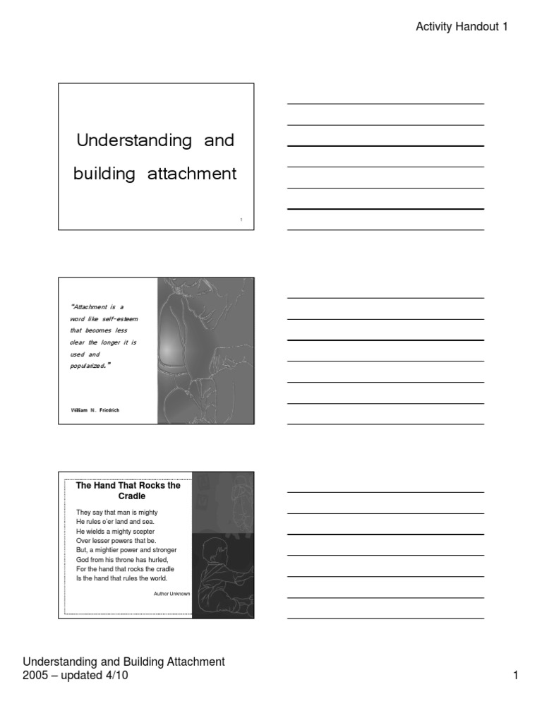 Attachment Handouts | Attachment Theory | Parenting | Free ...
