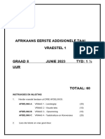 Afrikaans Eerste Addisionele Taal Graad 8 - Junie 2023