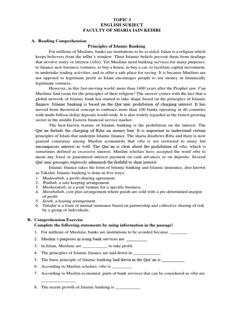 Principles of Islamic Banking Explained | PDF | Islamic Banking And ...