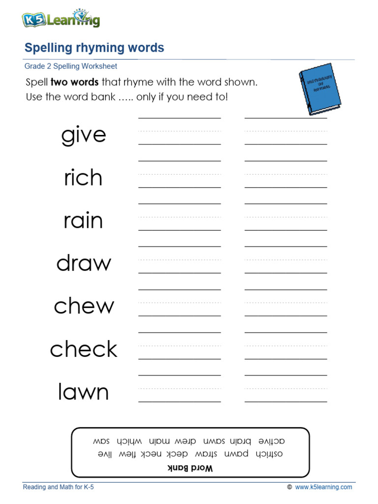 Grade 2 Rhyming Words Worksheet | PDF | Language Arts & Discipline ...