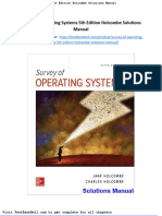 Survey of Operating Systems 5th Edition Holcombe Solutions Manual