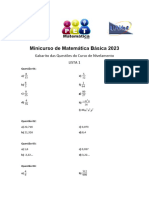 Gabarito - Lista de Exercícios 1 - Minicurso 2023