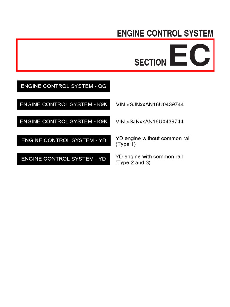Engine Control System K9K Engine Control System K9K PDF