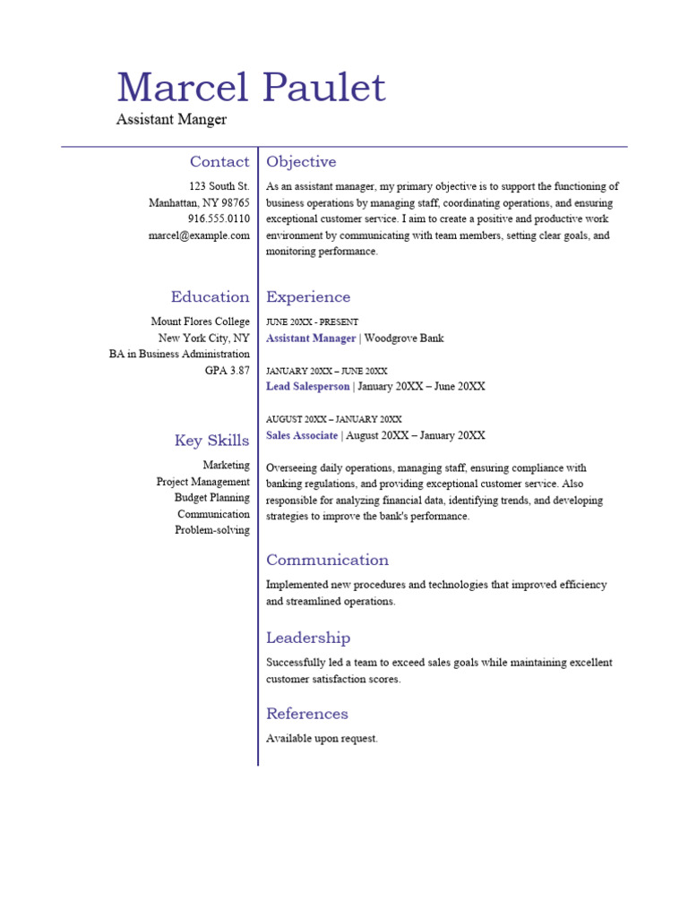 Basic Management Resume | PDF