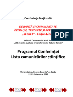 Program Conferinta 2018