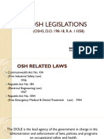 OSH Legislations (OSHS, D.O. 198-18, R.A. 11058)