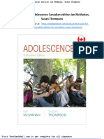 Test Bank For Adolescence Canadian Edition Ian Mcmahan Susan Thompson