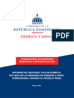 Informe Del Taller Sobre El Estudio de La Demanda en Energía A Nivel Subregional (Mayo 2021)