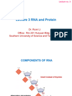 Lecture 3 - RNA & Protein