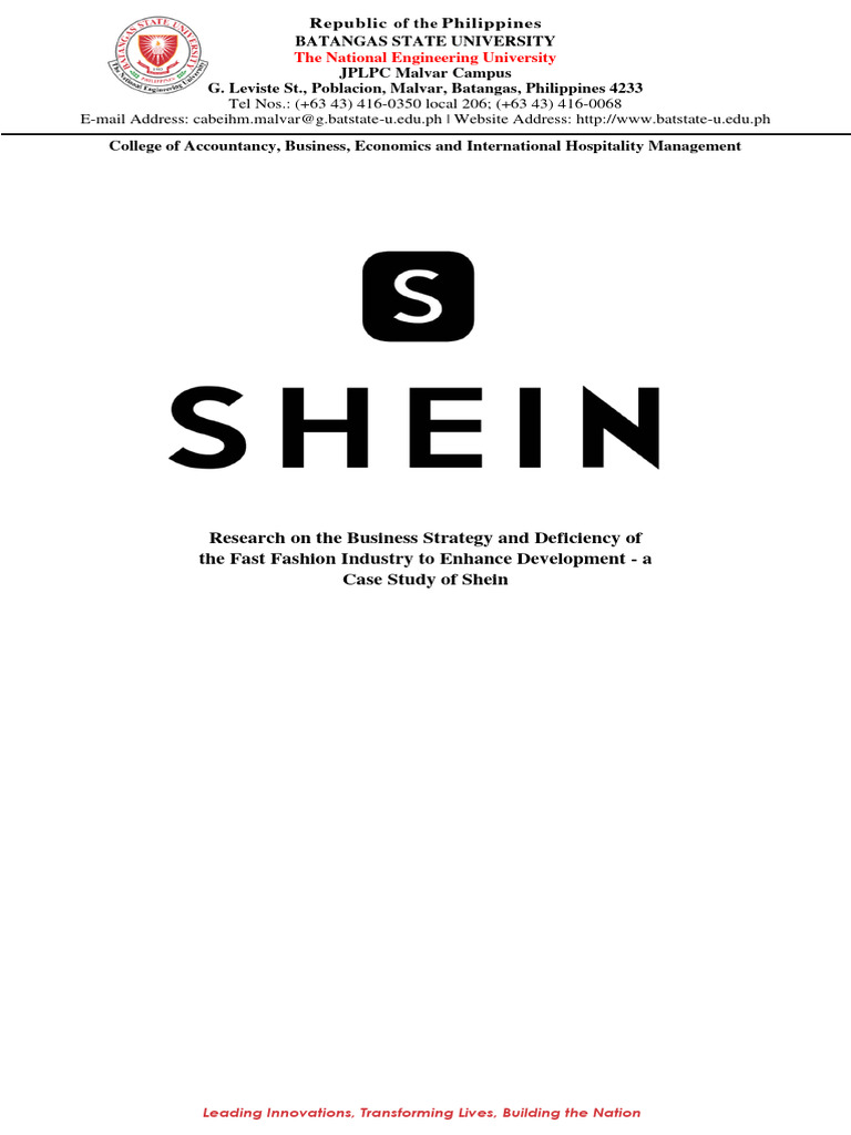 Shein Case Study PDF E Commerce Economies