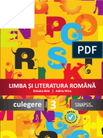 Limba și literatura română culegere clasa a-3-a, Editura Sinapsis