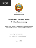 Applications of Regression Analysis by Using R Programming - Tara Qasm Bakr