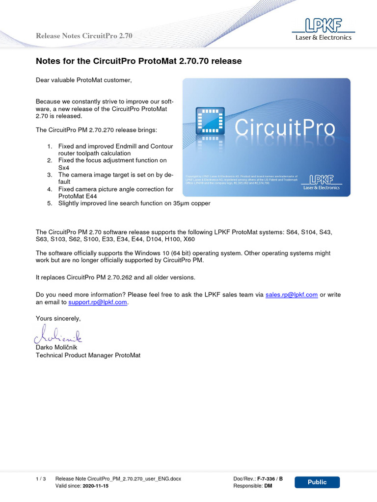 4744 Release Note Circuitpro PM 2 70 270 en | PDF | Operating System ...