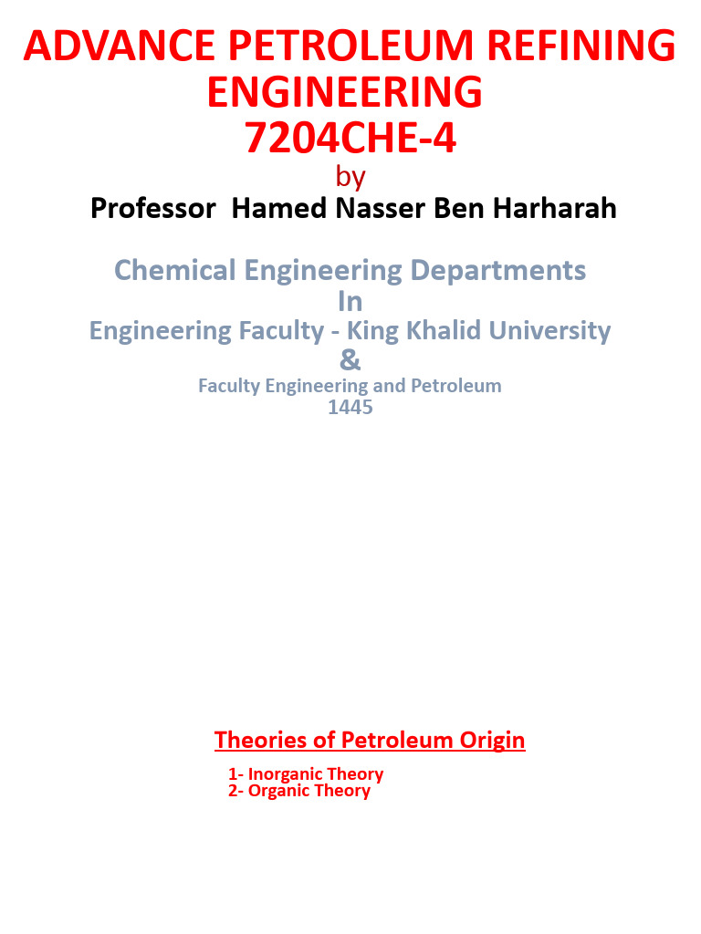 Part01 Origin Of Petroleum And Its Traps 451 Download Free Pdf