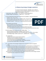 Answers To Measuring Energy Changes