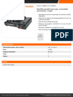 Estufilla Portátil para Gas, Encendido Electrónico, Truper: CÓDIGO: 15005 CLAVE: ESPO-1