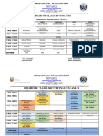 Horario de Clases Docente y Estudiante Luis Sagbay